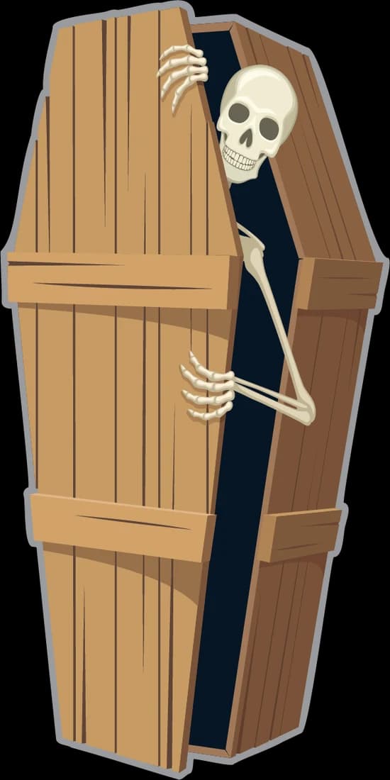 Skeleton in Coffin